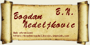 Bogdan Nedeljković vizit kartica